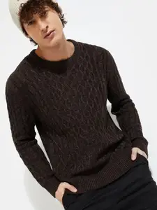 MAX URB_N Men Chunky Cable Knit Sweater