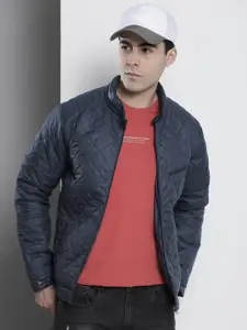 The Indian Garage Co Men Slim Fit Zip-Front Puffer Jacket with Insert Pockets