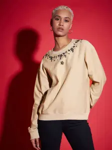 SASSAFRAS Women Embroidered Sweatshirt