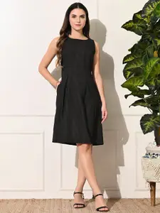 DECKEDUP Bohemian Striped A-Line Dress