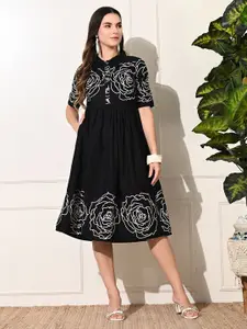 DECKEDUP Print Empire Dress