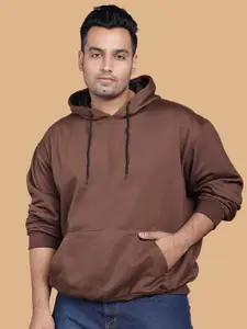 Wear Your Opinion Men Plus Size Drop Shoulder Hooded Sweatshirt