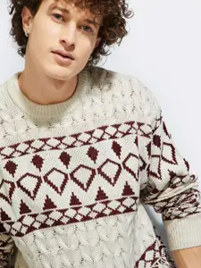 MAX URB_N Men Patterned Knit Sweater