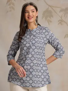 Anouk Rustic Women Ethnic Print Mandarin Collar Kurti