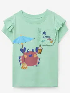 The Souled Store Girls Typography Printed T-shirt