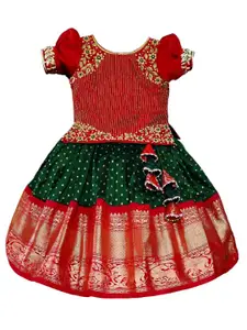 Wommaniya Impex Girls Embroidered Ready to Wear Lehenga &