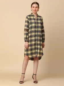 Chemistry Checked Cotton Shirt Dress