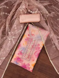 KIMISHA Embellished Unstitched Dress Material