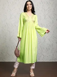 Vishudh Women Embroidered Kurta
