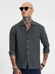 Snitch Men Smart Slim Fit Opaque Casual Shirt