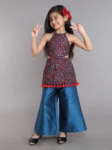 taffykids Girls Printed Top with Palazzos