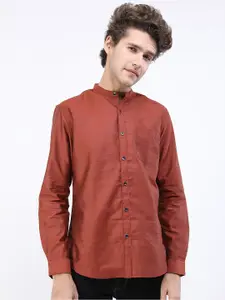 KETCH Men Rust Slim Fit Casual Shirt