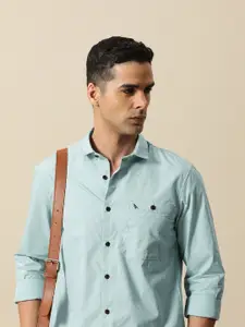 Mr Bowerbird Men Pure Cotton Tailored Fit Spread Collar Casual Shirt
