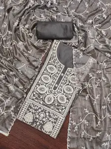 KIMISHA Embroidered Organza Unstitched Dress Material