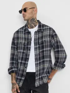 Snitch Men Checked Open Front Jacket