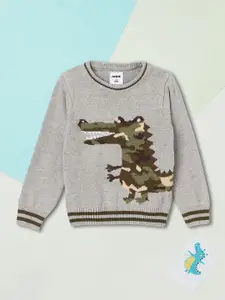 max Boys Animal Printed Pullover