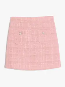 Koton Girls Self Design A-Line Skirt