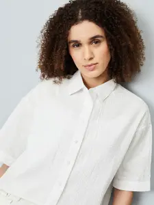 max Women Opaque Striped Casual Shirt