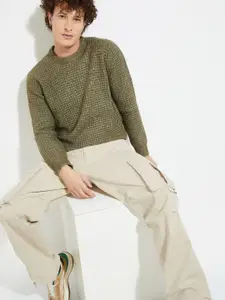 MAX URB_N Men Heavy Knit Textured Sweater