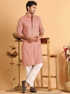 Anouk Men Embroidered Regular Chikankari Kurta with Pyjamas