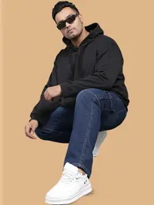 Wear Your Opinion Men Plus Size Drop Shoulder Hooded Sweatshirt