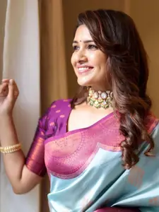 Areca Designer Ethnic Motifs Woven Design Pure Silk Designer Banarasi Saree