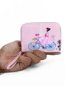 NFI essentials Women Graphic Printed PU Zip Around Wallet