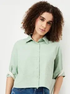 max Women Opaque Checked Casual Shirt