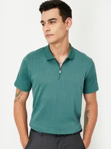 max Men Printed Polo Collar Pockets T-shirt