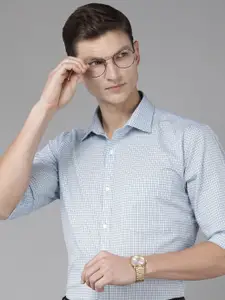 Park Avenue Micro Checked Slim Fit Pure Cotton Formal Shirt