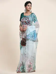 Anouk Floral Organza Saree