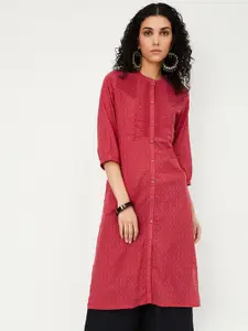 max Women Keyhole Neck Flared Sleeves Kurta