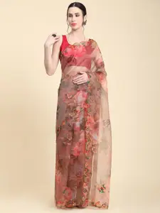 Anouk Ethnic Motifs Printed Embroidered Saree