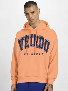 VEIRDO Men Printed Hooded Pullover Sweatshirt