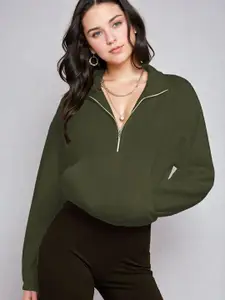 Kotty Women Shirt Collar Sweatshirt