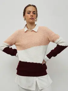STREET 9 Women Colourblocked Pullover