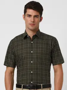 Van Heusen Men Opaque Checked Formal Shirt
