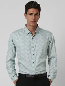 V Dot Men Slim Fit Opaque Printed Party Shirt