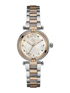 GC Women Brass Dial & Stainless Steel Bracelet Style Straps Analogue Watch Y18002L1MF