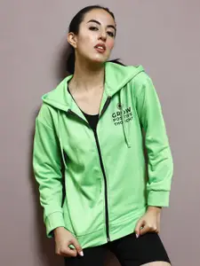 Athena Women Printed Hooded Sweatshirt