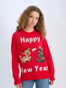 DeFacto Women Printed Pullover