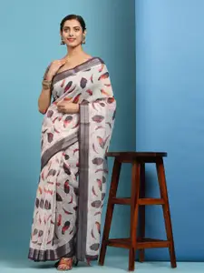 Anouk Ethnic Motifs Printed Zari Saree