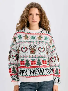 DeFacto Women Printed Pullover