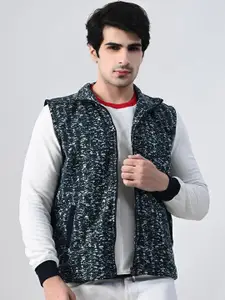 BAESD Men Floral Fleece Lightweight Open Front Jacket