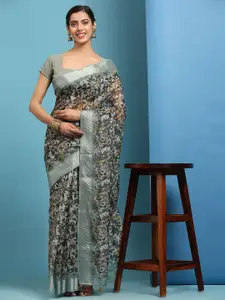 Anouk Ethnic Motifs Printed Zari Saree