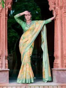 Anouk Floral Printed Zari Saree