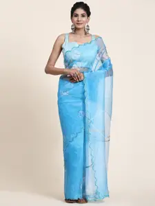 Anouk Ethnic Motifs Sequinned Organza Saree