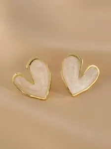 SUBHAGALANKAR Heart Shaped Studs Earrings