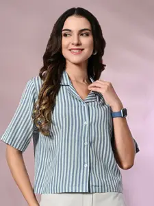 all about you Women Striped Shirt Style Top