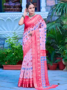 Anouk Geometric Printed Zari Saree
